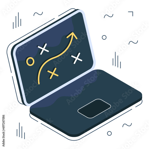 An isometric design icon of stratagem

