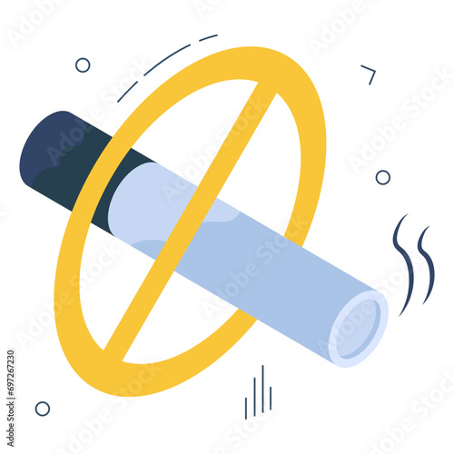 Creative design icon of no smoking