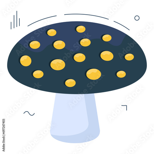 Modern design icon of mushroom
