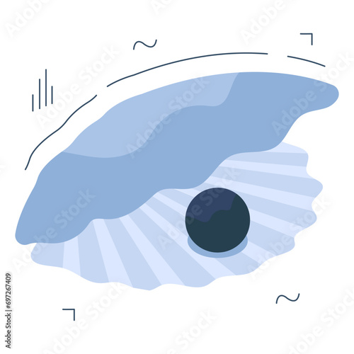 An eye catching design icon of oyster 
