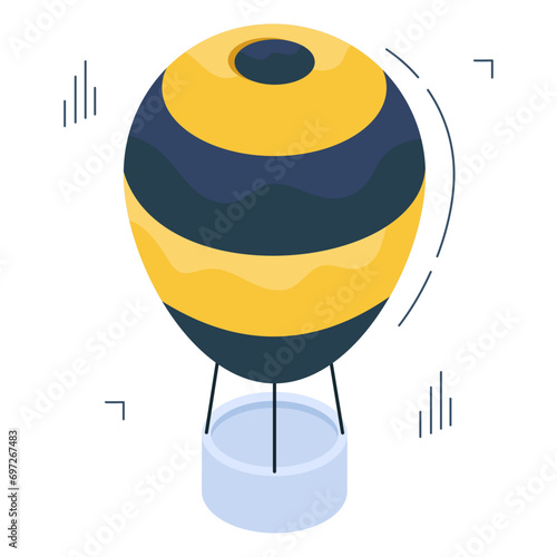 Premium download icon of hot air balloon 