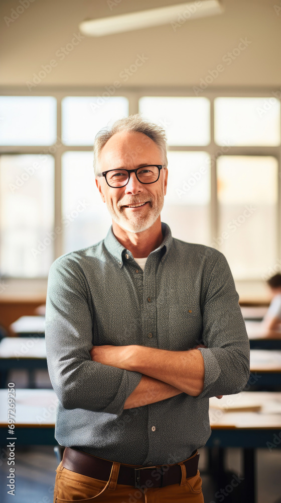 Engaging History Lesson: Mature Instructor Engaging History Lesson: Mature Instructor