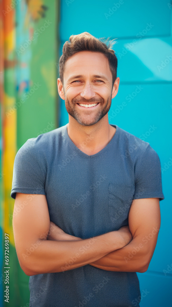Radiant Art Tutor: Happy 35-Year-Old Engaging Students Radiant Art Tutor: Happy 35-Year-Old Engaging Students