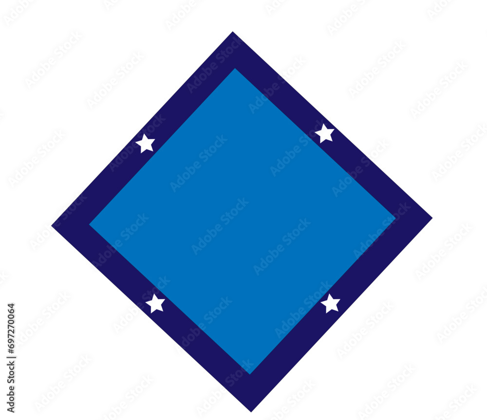blue diamond with white stars on a white background blue diamond with white stars on a white background