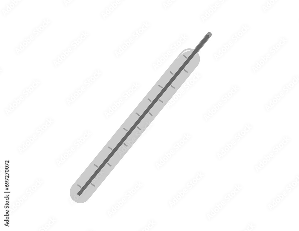 mercury gray thermometer on a white background mercury gray thermometer on a white background
