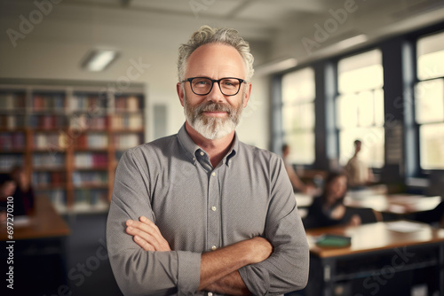 Sunlit Classroom Chronicles: Happy Educator at 55
