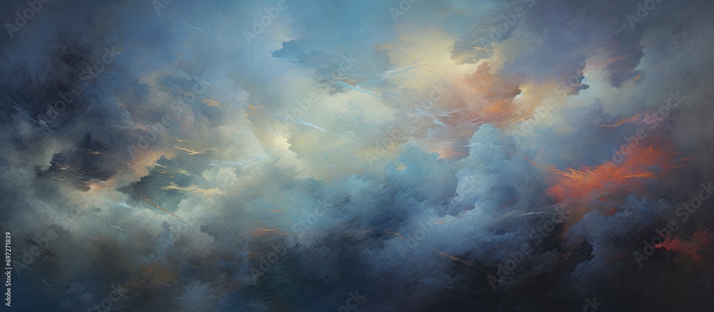 Abstract, dramatic clouds in the sky.