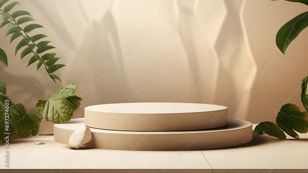 3d rendered empty display podium Minimal scene for product display presentation 3d rendered empty display podium Minimal scene for product display presentation