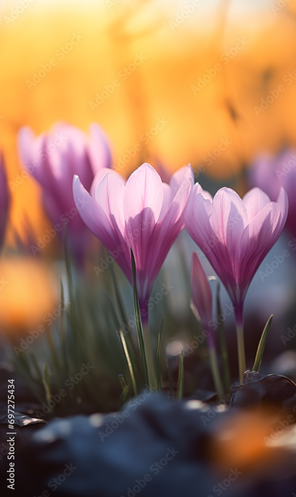 Fototapeta premium spring crocus flowers
