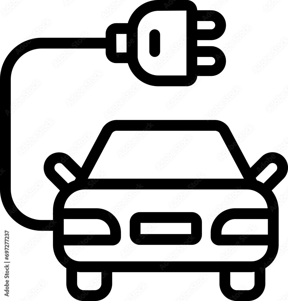 Car Power Plug Line Icon Car Power Plug Line Icon