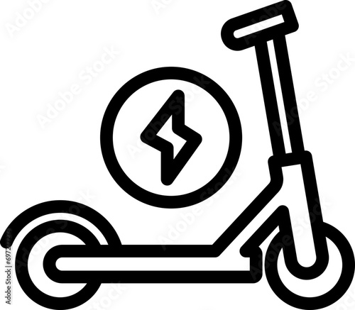Electric Kick Scooter Line Icon