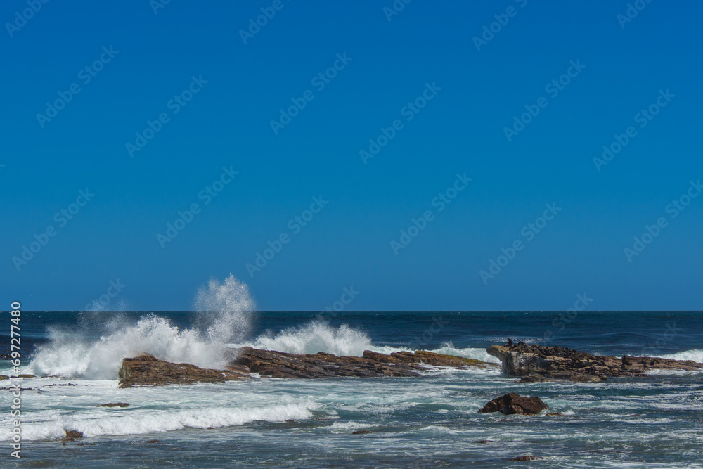 View of the sea at the famous Cape of Good Hope in South Africa View of the sea at the famous Cape of Good Hope in South Africa