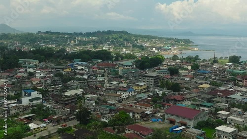 Drone shot of resident area and buildings in Marawi City. Lanao del Sur. Mindanao, Philippines. photo