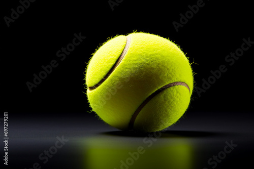 Generative AI image picture of sports tennis balls in tennis court © Tetiana