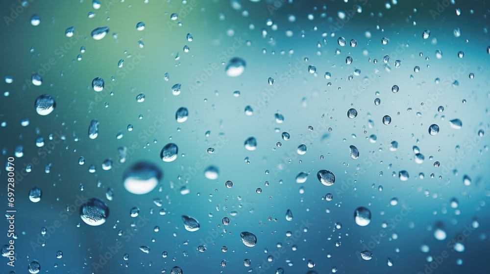 A close up of water droplets on a window. Abstract natural background.