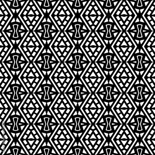 Abstract Shapes.Vector Seamless Black and White Pattern.Design element for prints, decoration, cover, textile, digital wallpaper, web background, wrapping paper, clothing, fabric, packaging, cards. 