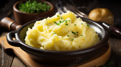 mashed potatoes in a pan
