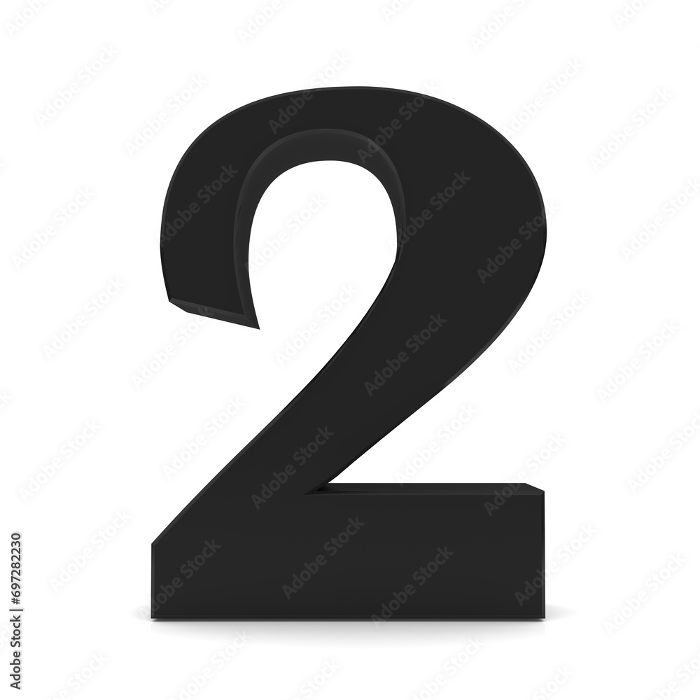 2 two black number graphic illustration 3d isolated on white background in high resolution for print and business 2 two black number graphic illustration 3d isolated on white background in high resolution for print and business