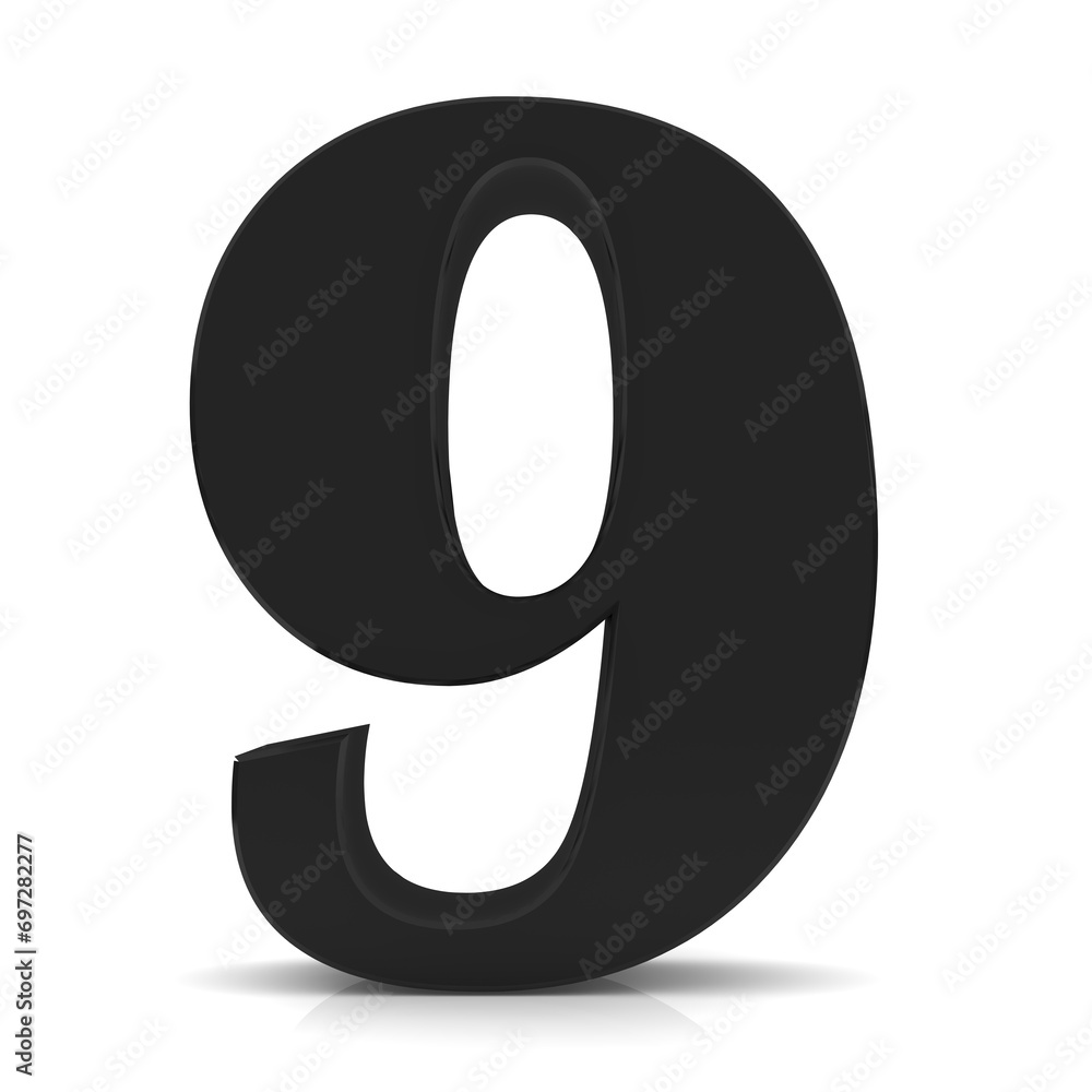 9 nine black number graphic illustration 3d isolated on white background in high resolution for print and business 9 nine black number graphic illustration 3d isolated on white background in high resolution for print and business