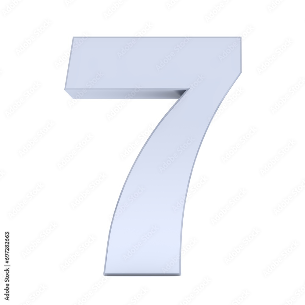 7 seven number silver gray colored numeral sign 3d rendering graphic illustration in high resolution for print and business isolated on white background 7 seven number silver gray colored numeral sign 3d rendering graphic illustration in high resolution for print and business isolated on white background