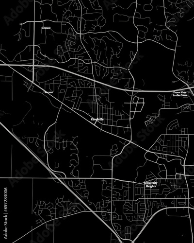 Coralville Iowa Map, Detailed Dark Map of Coralville Iowa