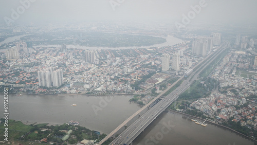 The landscape of Ho Chi Minh City in Vietnam