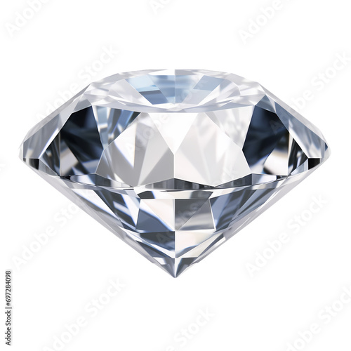 Shining diamond isolated on transparent background