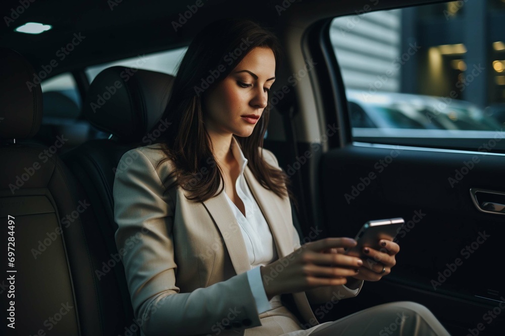 woman in the car