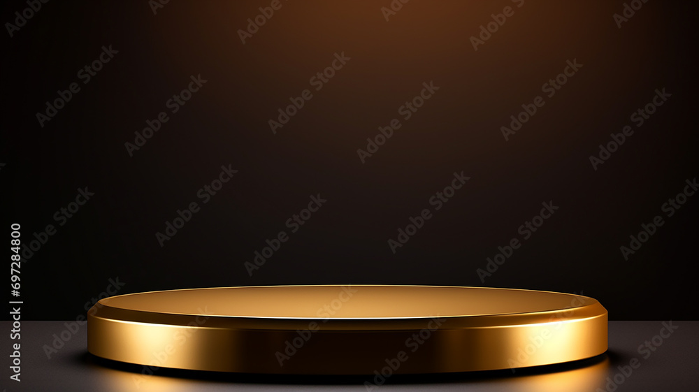 3d rendered empty display golden podium Minimal scene for product display presentation 3d rendered empty display golden podium Minimal scene for product display presentation