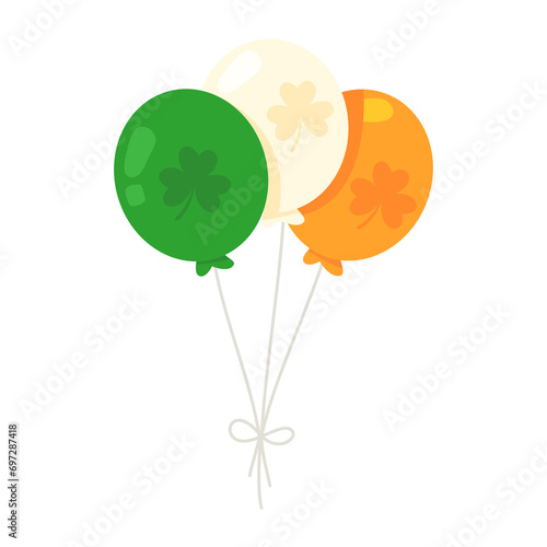 Wallpaper Mural Irish flag tricolor balloon with good luck clover symbol for St. Patrick's Day. Torontodigital.ca