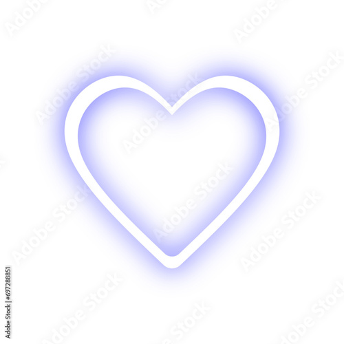 love or heart shape neon design element vector