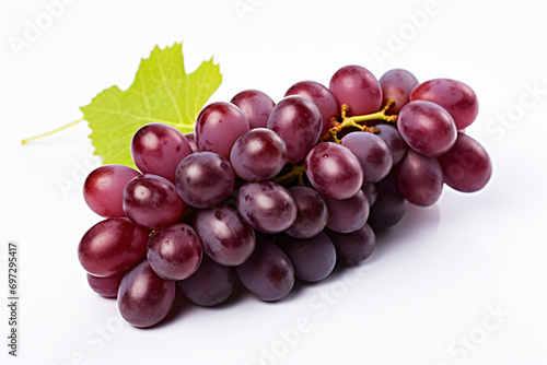 a bunch of grapes with a leaf on top