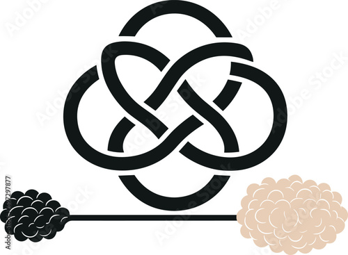 Celtic Knot Crochet Vector for Traditional Textile Patterns and Embroidery Designs