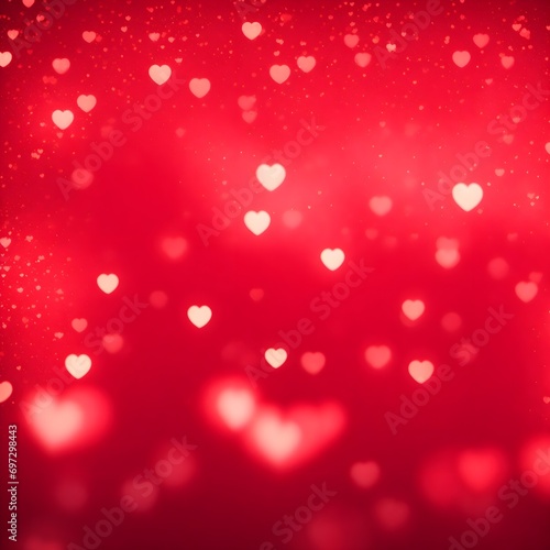 Red background with hearts. Valentine background with hearts. Love illustration for Valentine's day backdrop.
