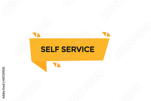  new website, click button self service, level, sign, speech, bubble  banner, 
