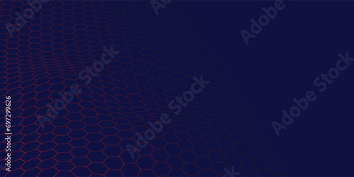 Abstract blue geometric background. Futuristic technology concept background with hexagonal elements. vector illustration