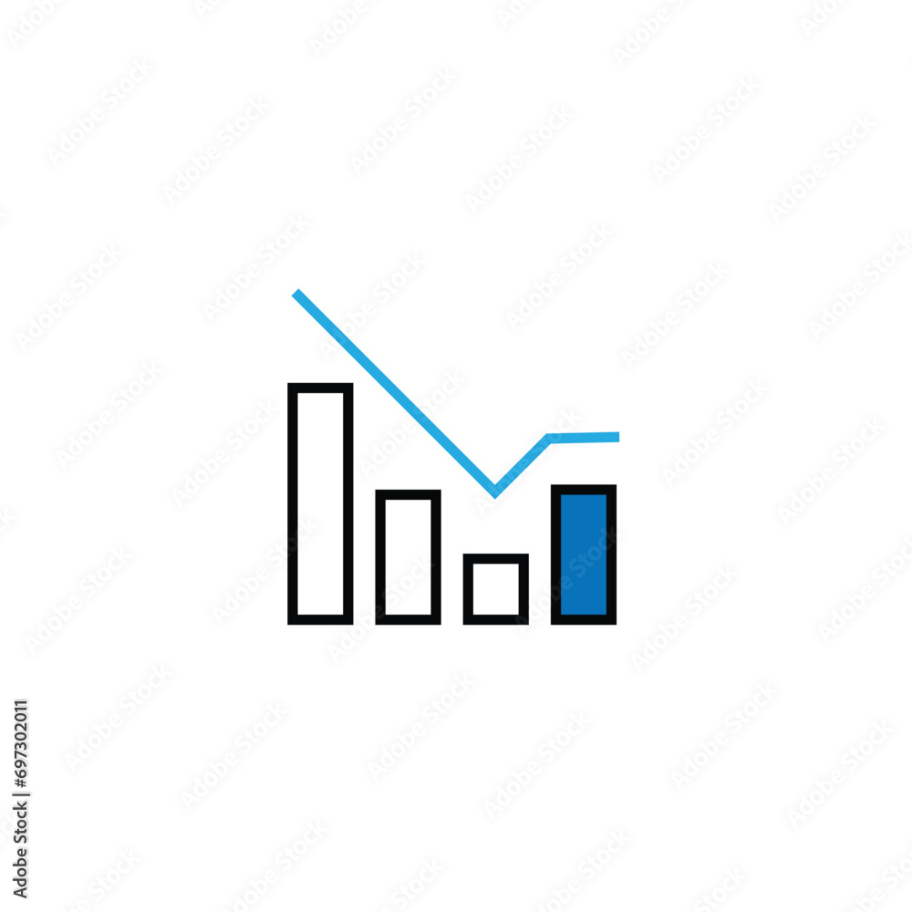 Vector graphic of Simple increase and decrease progress graph. simple modern outline design style. Suitable for presentation materials, reports, advertisements, etc. vector template design Vector graphic of Simple increase and decrease progress graph. simple modern outline design style. Suitable for presentation materials, reports, advertisements, etc. vector template design