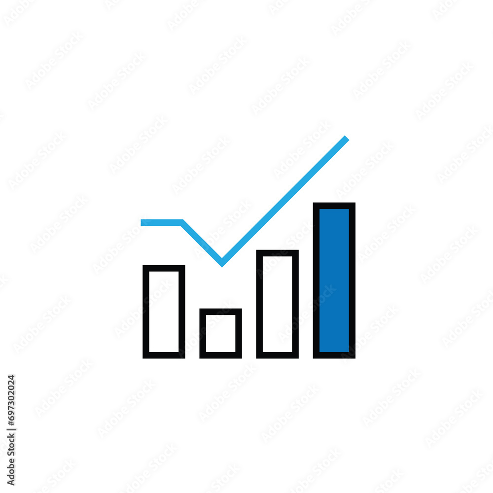 Vector graphic of Simple increase and decrease progress graph. simple modern outline design style. Suitable for presentation materials, reports, advertisements, etc. vector template design Vector graphic of Simple increase and decrease progress graph. simple modern outline design style. Suitable for presentation materials, reports, advertisements, etc. vector template design