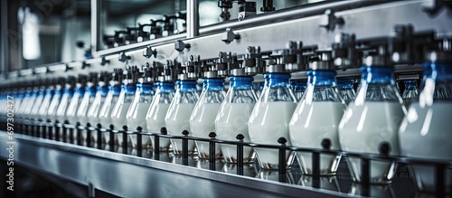 Milk product bottling equipment.