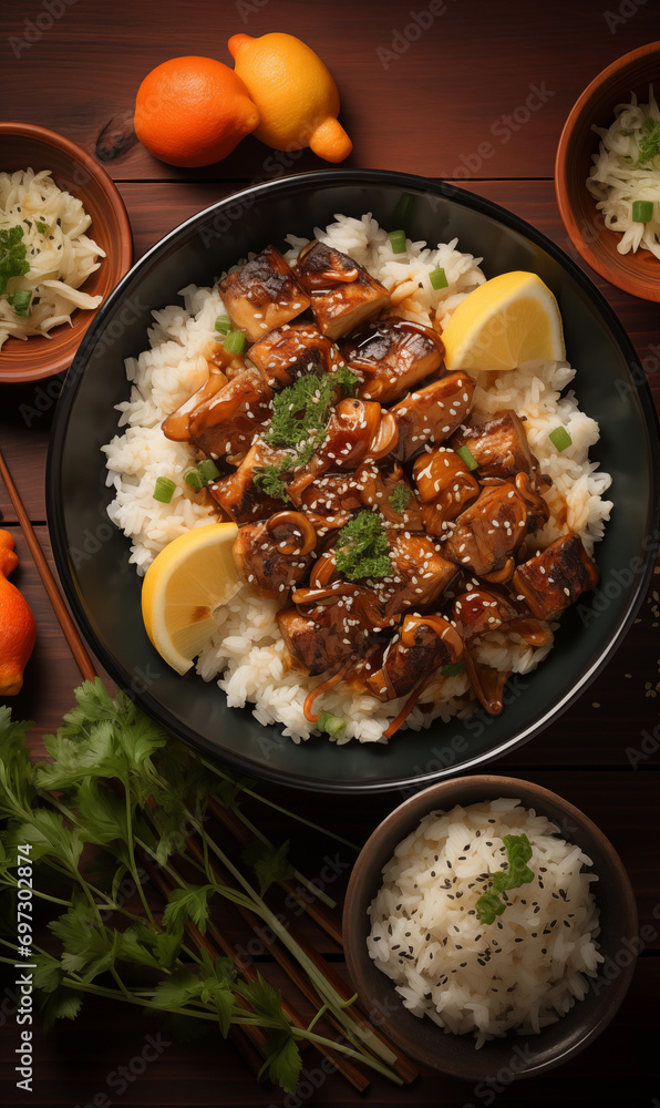 rice with chicken rice with chicken