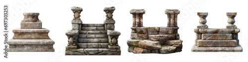 stone podium Hyperrealistic Highly Detailed Isolated On Transparent Background Png File