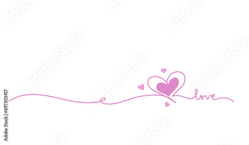 Line drawing of heart. Line art image of heart love. Heart illustration in minimal line art style for valentines day.