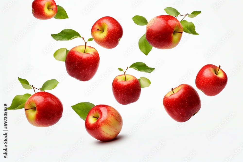 flying apples isolated flying apples isolated