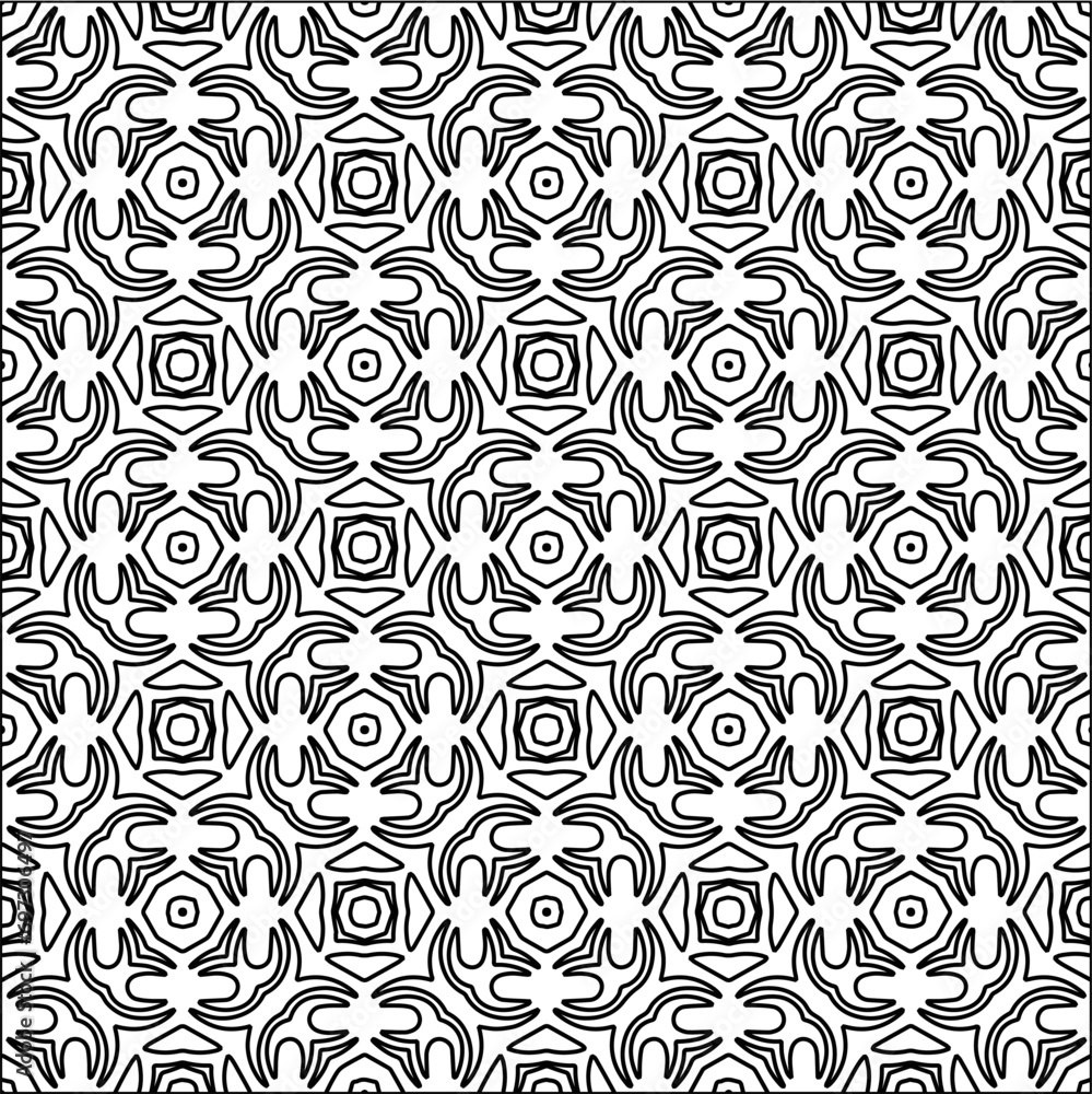 Abstract shapes from lines. Vector graphics for design. Black and white color. Simple pattern. Abstract shapes from lines. Vector graphics for design. Black and white color. Simple pattern.