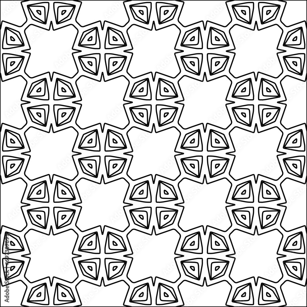 Abstract shapes from lines. Vector graphics for design. Black and white color. Simple pattern. Abstract shapes from lines. Vector graphics for design. Black and white color. Simple pattern.