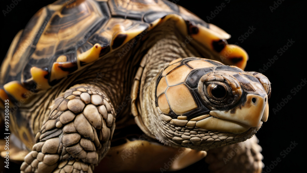 Naklejka premium reptiles on blac kbackground