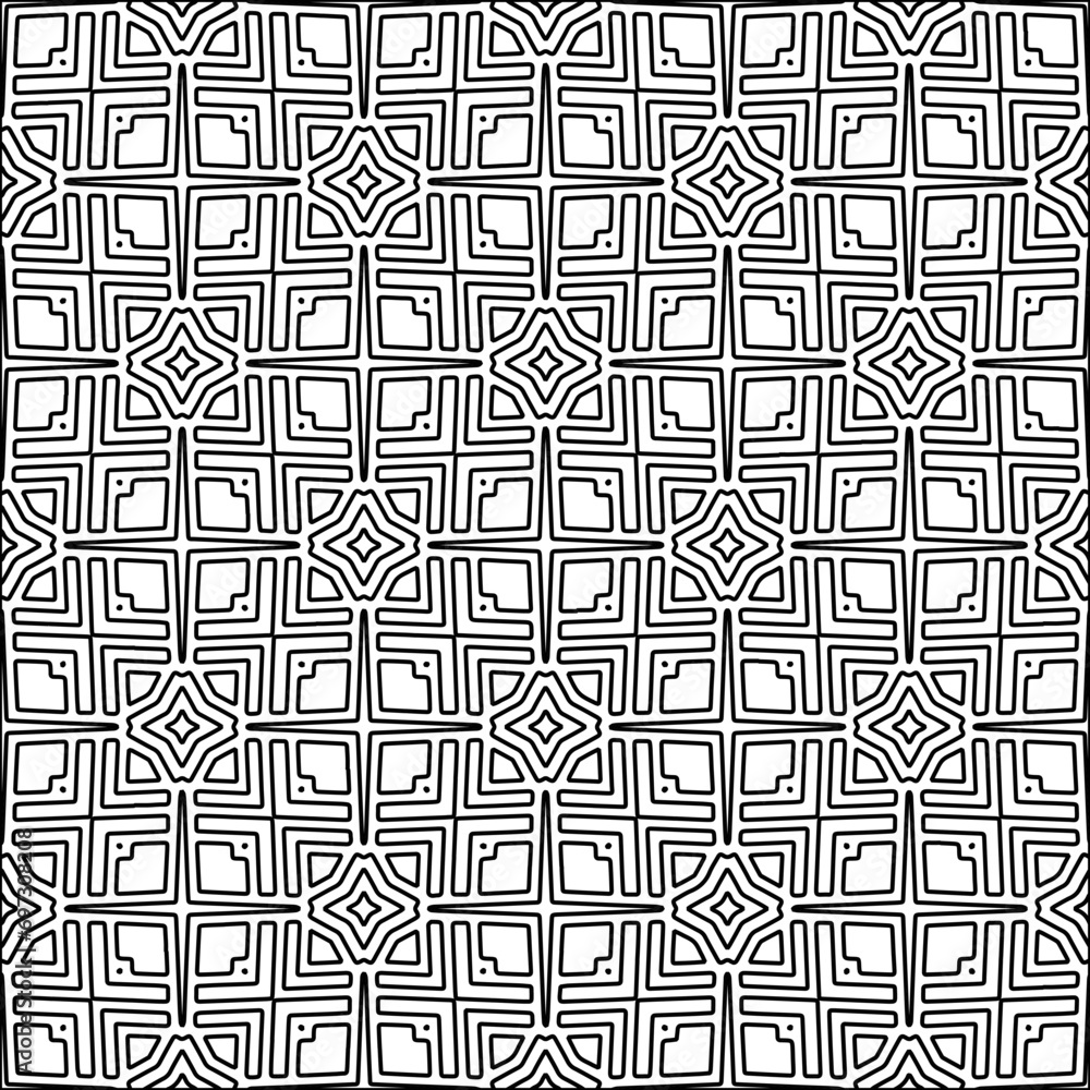 Abstract shapes from lines. Vector graphics for design. Black and white color. Simple pattern. Abstract shapes from lines. Vector graphics for design. Black and white color. Simple pattern.