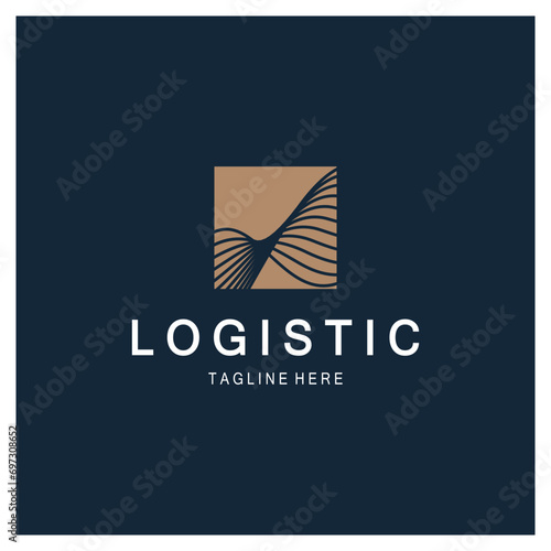 logistics logo icon illustration vector design  distribution symbol  delivery of goods  economy  finance