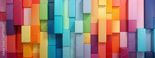 Geometric cube design background colours abstraction shape texture pattern square background photo