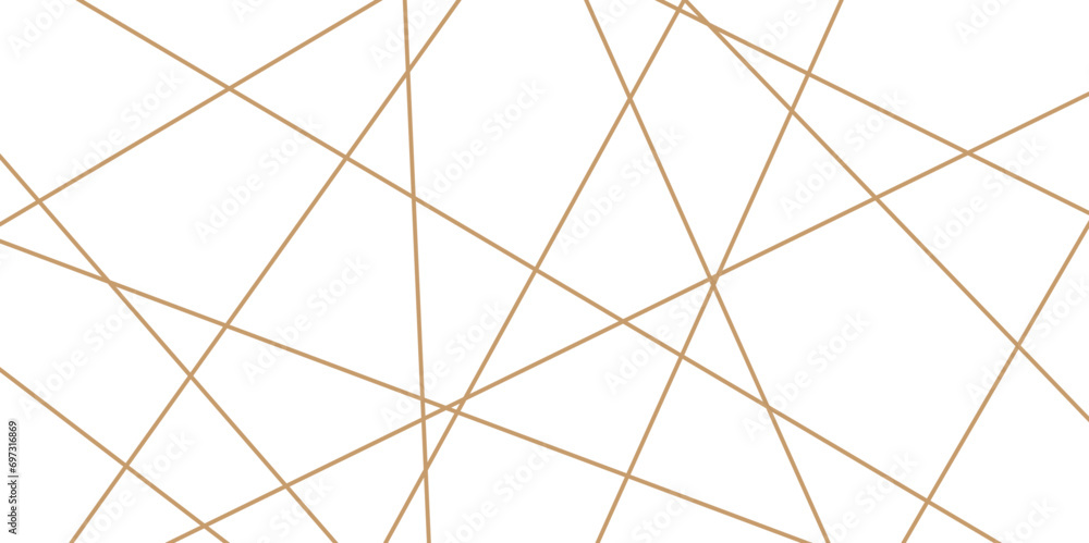 Abstract luxury gold geometric random chaotic lines with many squares and triangles shape on white background. Abstract luxury gold geometric random chaotic lines with many squares and triangles shape on white background.